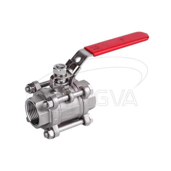 Manual Operation Stainless Steel Thread 3 Pieces Ball Valve