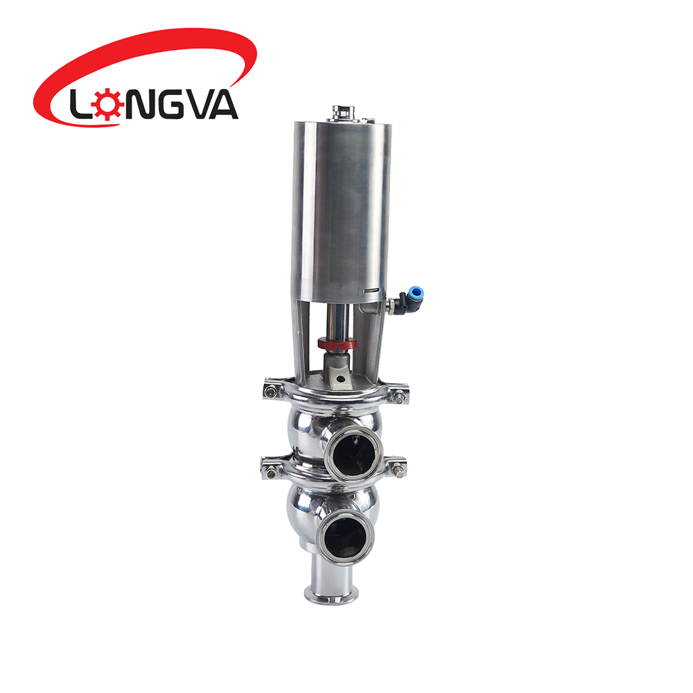 Sanitary pneumatic reversing valve
