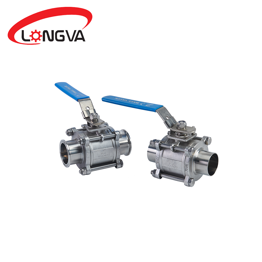 Sanitary Three-Piece Clmap＆Welding Ball Valve