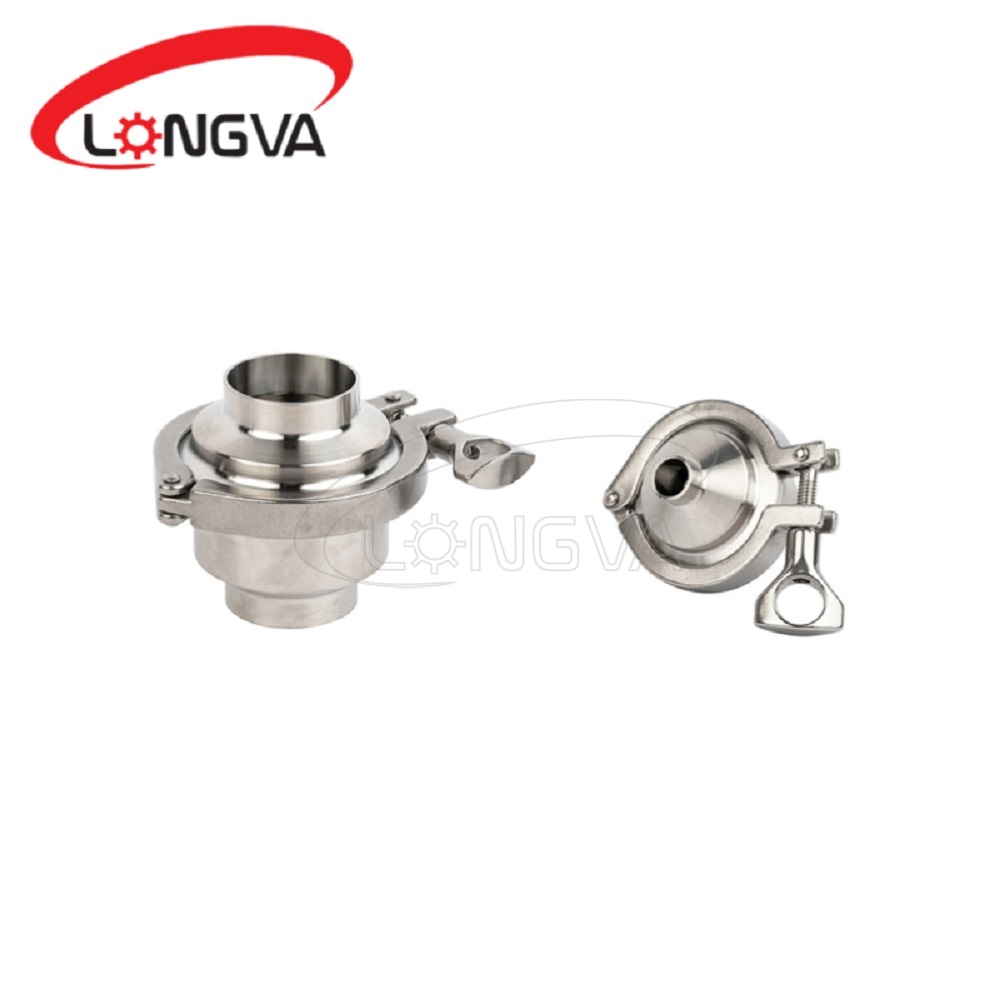 Sanitary stainless steel welded check valve